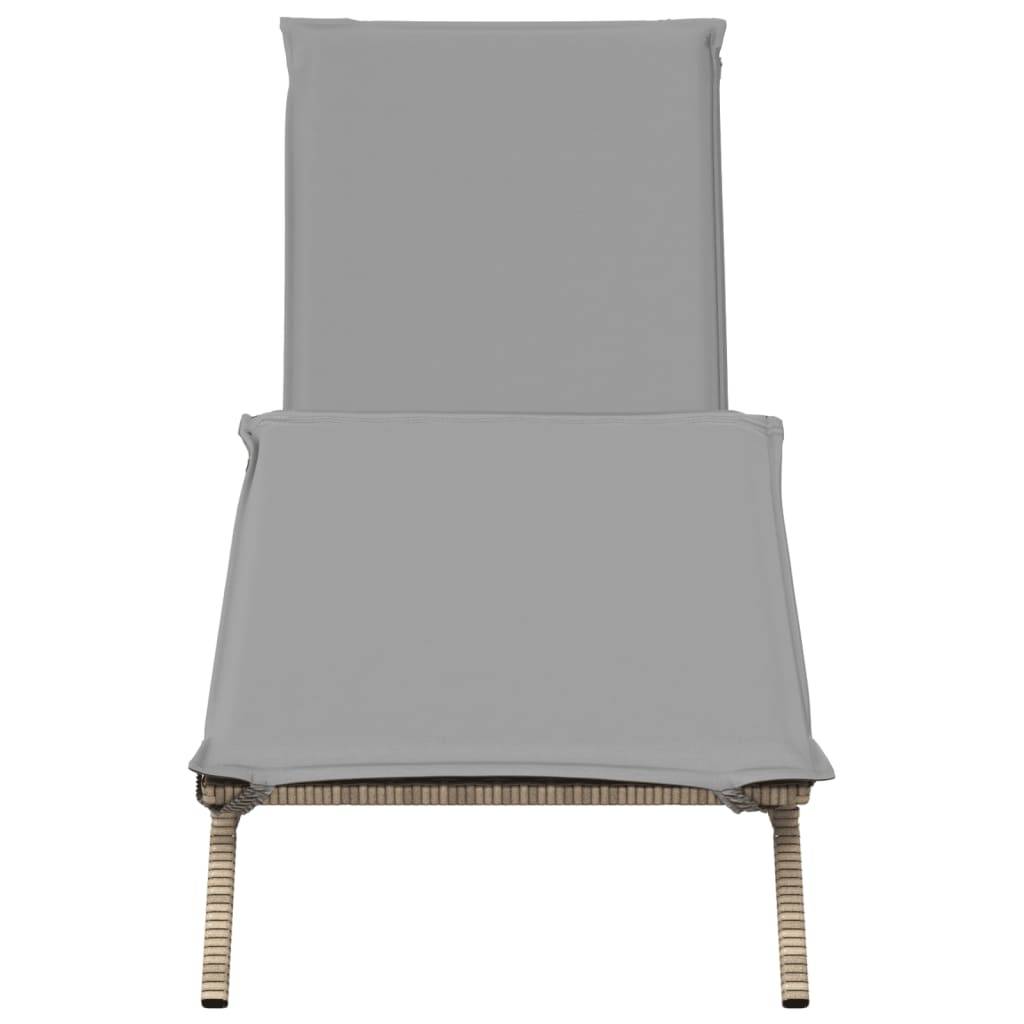 Transat Résine Tressée Repose-pieds Intégré Jardin Beige – ComfortXL Outdoor Living - Image 4