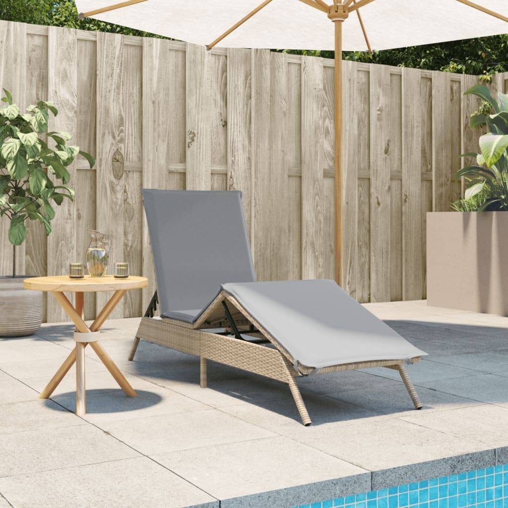 Transat Résine Tressée Repose-pieds Intégré Jardin Beige – ComfortXL Outdoor Living - Image 3