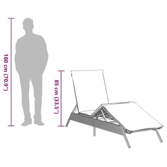 Transat Résine Tressée Repose-pieds Intégré Jardin Beige – ComfortXL Outdoor Living - Image 6