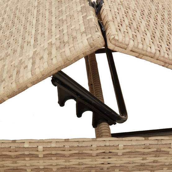 Transat Résine Tressée Repose-pieds Intégré Jardin Beige – ComfortXL Outdoor Living - Image 8