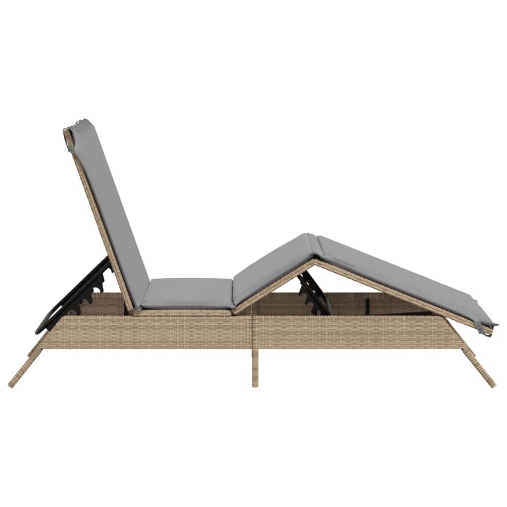 Transat Résine Tressée Repose-pieds Intégré Jardin Beige – ComfortXL Outdoor Living - Image 5
