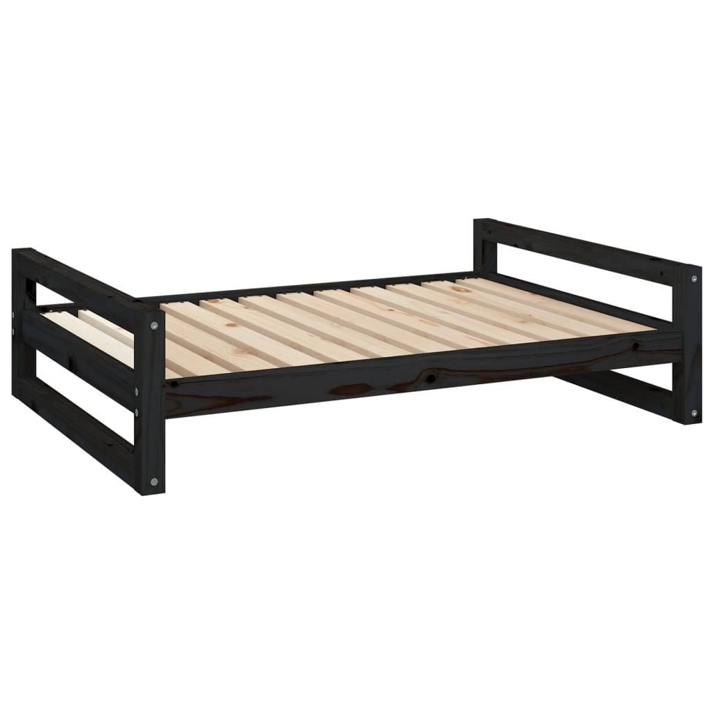 Vidaxl - Lit pour chien Noir 105,5x75,5x28 cm Bois de pin solide vidaXL 821491 - Image 2