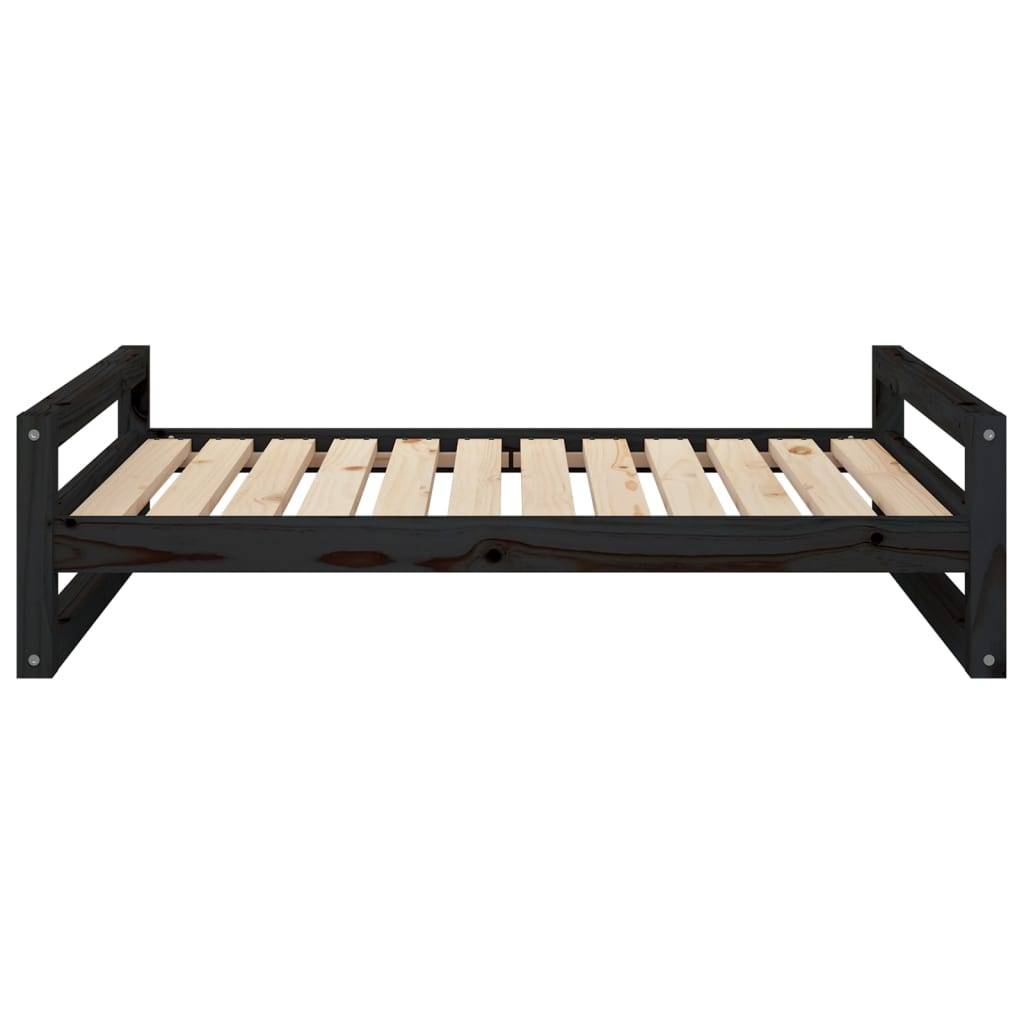 Vidaxl - Lit pour chien Noir 105,5x75,5x28 cm Bois de pin solide vidaXL 821491 - Image 6