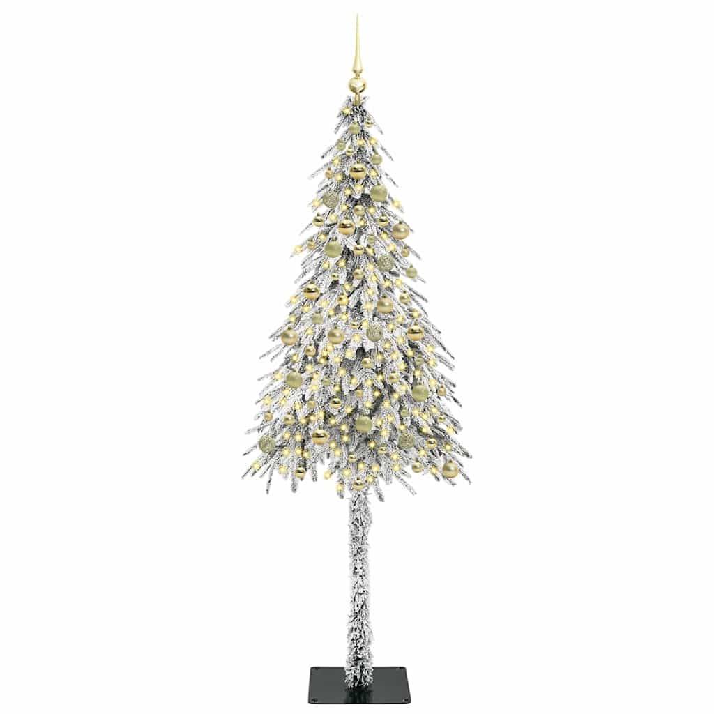 ComfortXL - Arbre de Noël Blanc Enneigé 210 cm, Set de Décoration Complet avec 300 LED Intégrées – ComfortXL Outdoor Living - Image 3
