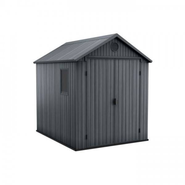 Keter - Keter Abri de jardin 4,2m² avec plancher en résine Darwin 68 gris 444960 - Image 1