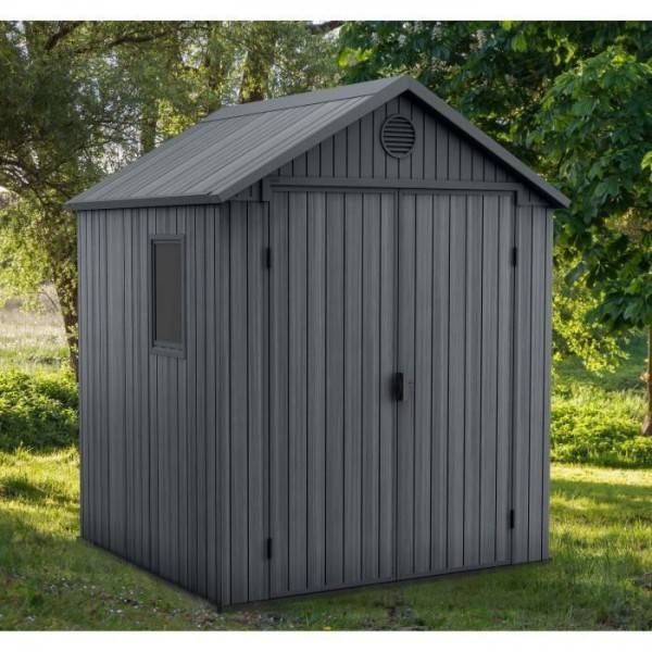 Keter - Keter Abri de jardin 4,2m² avec plancher en résine Darwin 68 gris 444960 - Image 2