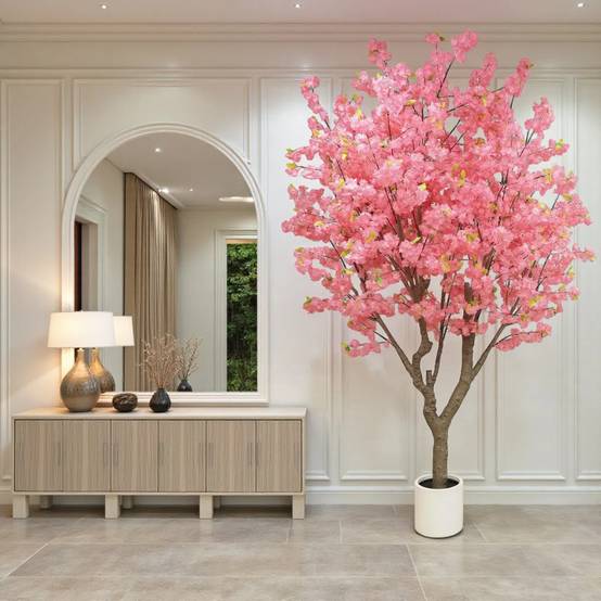 Cerisier artificiel rose 280cm - Image 3