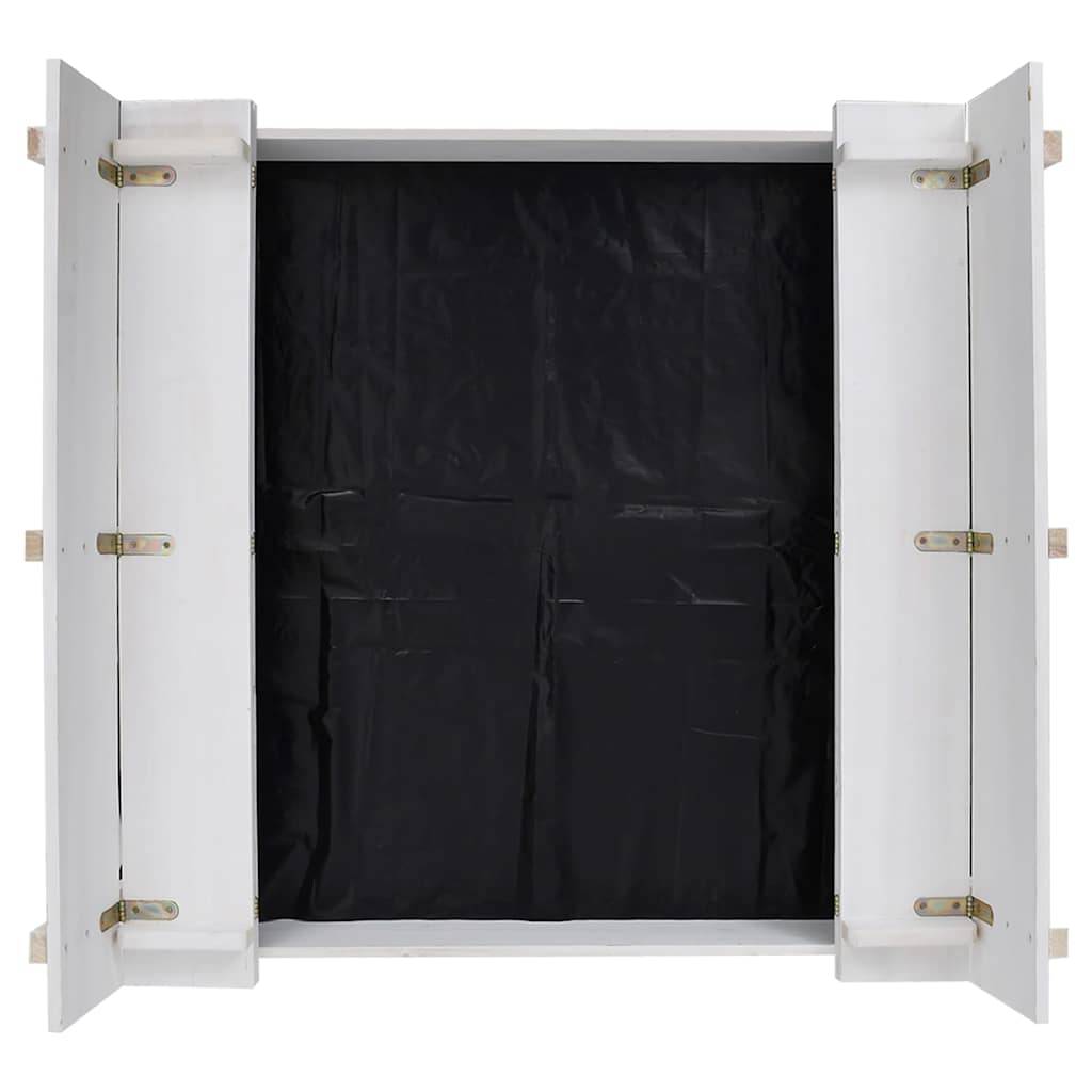 Maison Chic - Bac à sable - Maison de jeu pour enfants Bois de sapin Blanc 95x90x15 cm - Image 5
