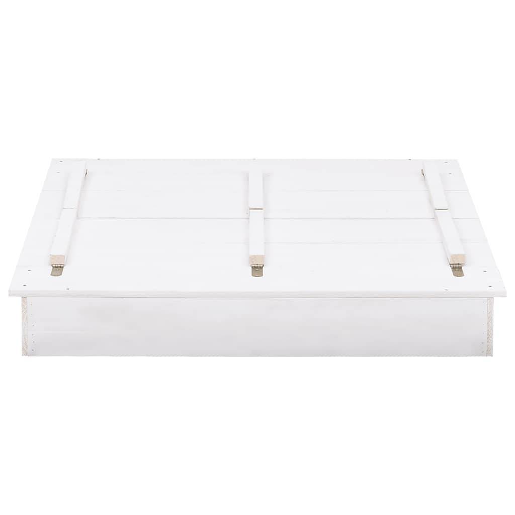 Maison Chic - Bac à sable - Maison de jeu pour enfants Bois de sapin Blanc 95x90x15 cm - Image 4