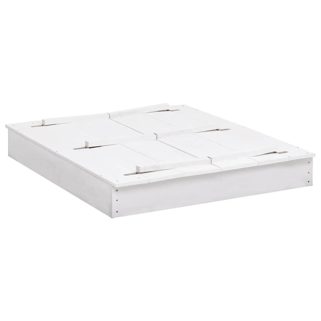 Maison Chic - Bac à sable - Maison de jeu pour enfants Bois de sapin Blanc 95x90x15 cm - Image 1