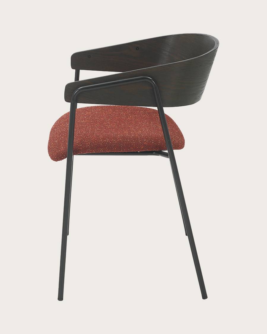 Wisla - Chaise en tissu avec dossier en bois et pieds en métal - UNIQKA - Image 6