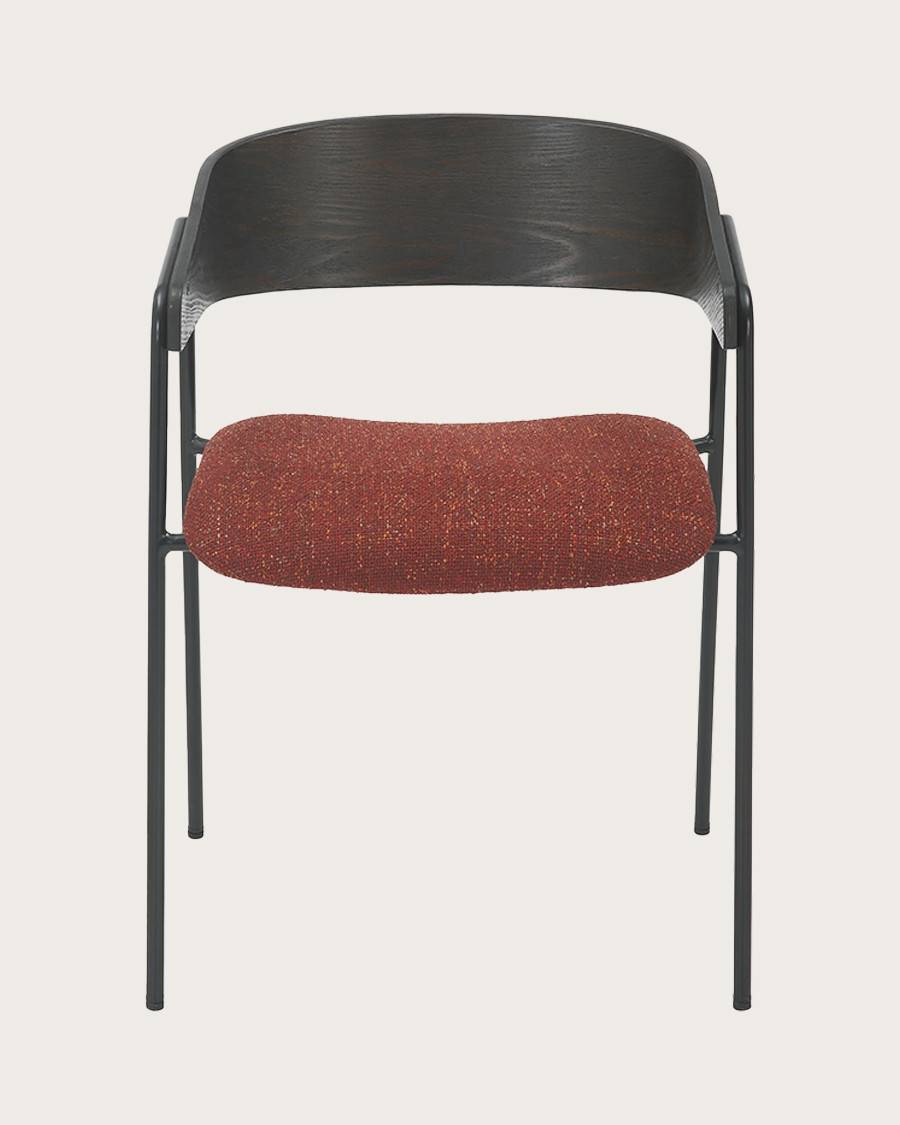 Wisla - Chaise en tissu avec dossier en bois et pieds en métal - UNIQKA - Image 3