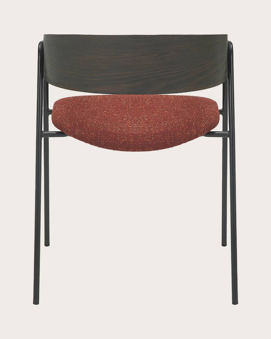 Wisla - Chaise en tissu avec dossier en bois et pieds en métal - UNIQKA - Image 5