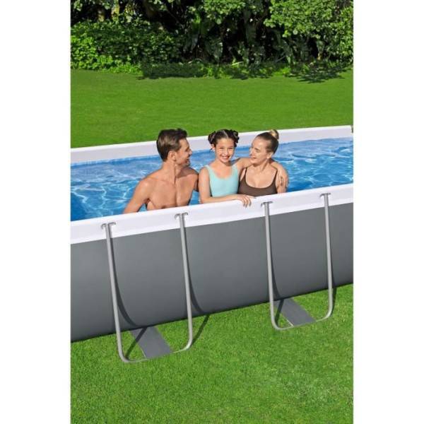 Bestway - Kit Piscine hors sol tubulaire BESTWAY - Steel Pro Max™ - 404 x 201 x 100 cm - Rectangulaire (Filtre a cartouche, échelle) - Image 5