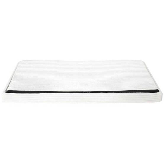 Banc Coffre Pliable Côtelé crème 76x38 cm - AMORY - Image 7