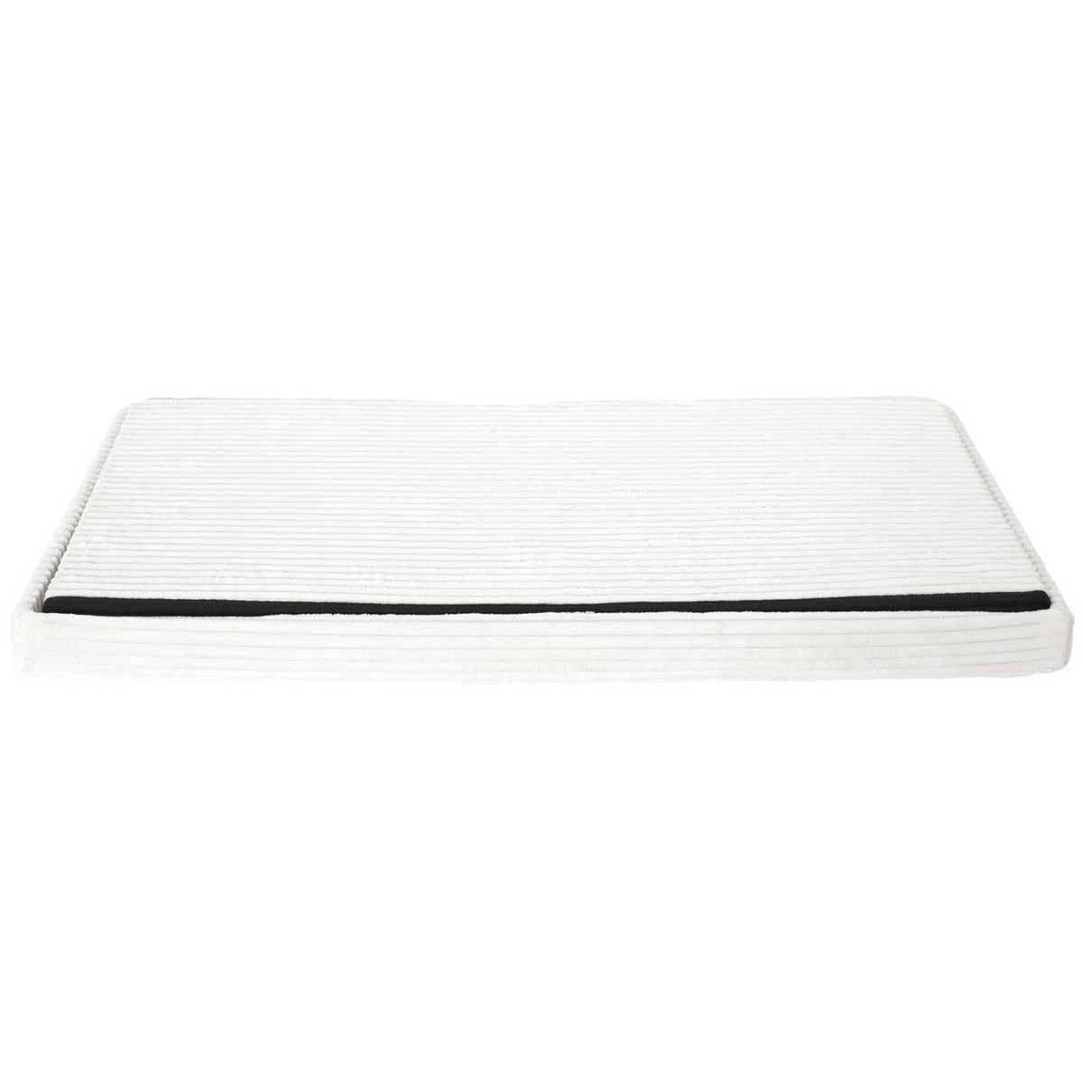 Banc Coffre Pliable Côtelé crème 76x38 cm - AMORY - Image 7