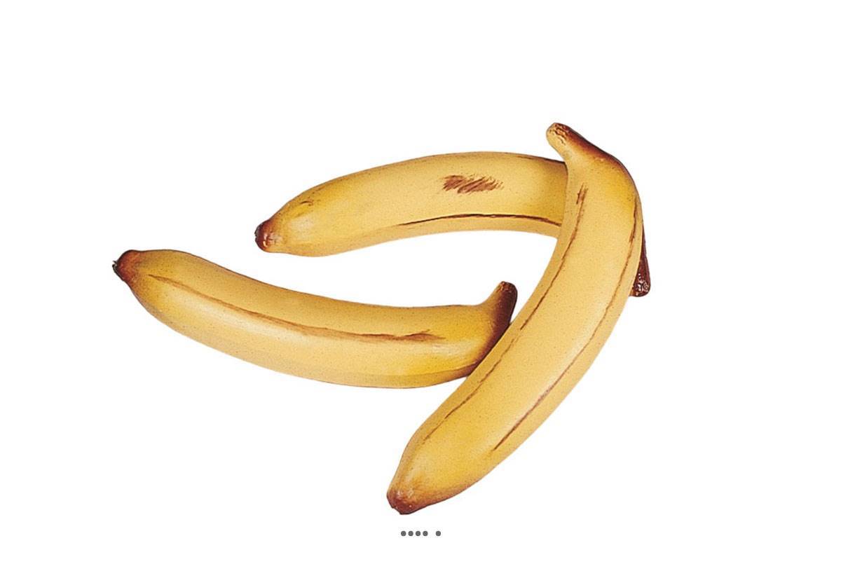 Artificielles - Banane artificielle grande taille X 3 en Plastique soufflé L 190x35 mm - Image 1