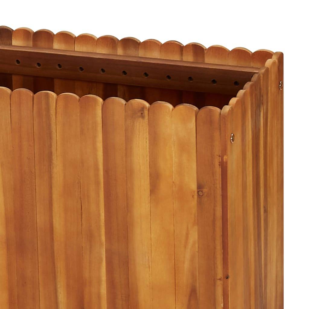 Helloshop26 - Jardinière lit surélevé plantes fleurs jardin 200 x 30 x 50 cm bois massif d'acacia - Image 5