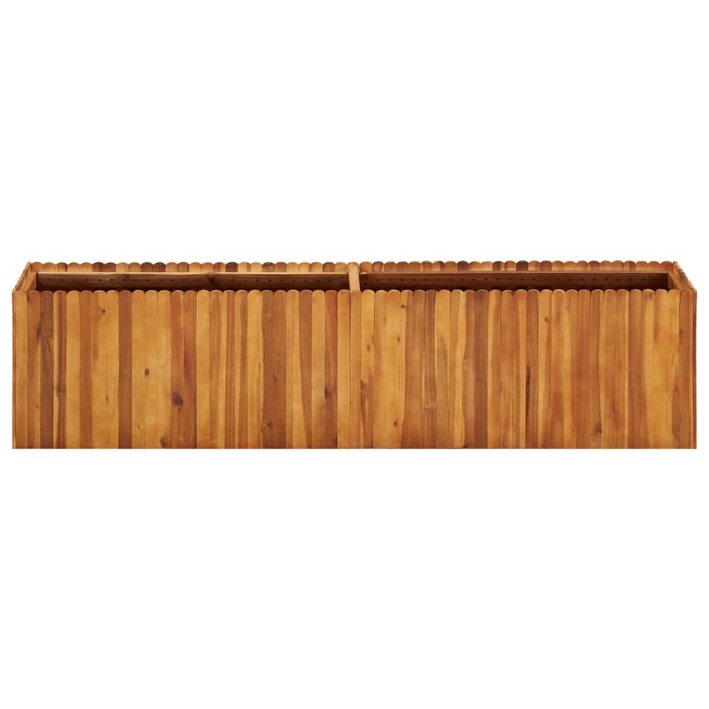 Helloshop26 - Jardinière lit surélevé plantes fleurs jardin 200 x 30 x 50 cm bois massif d'acacia - Image 2