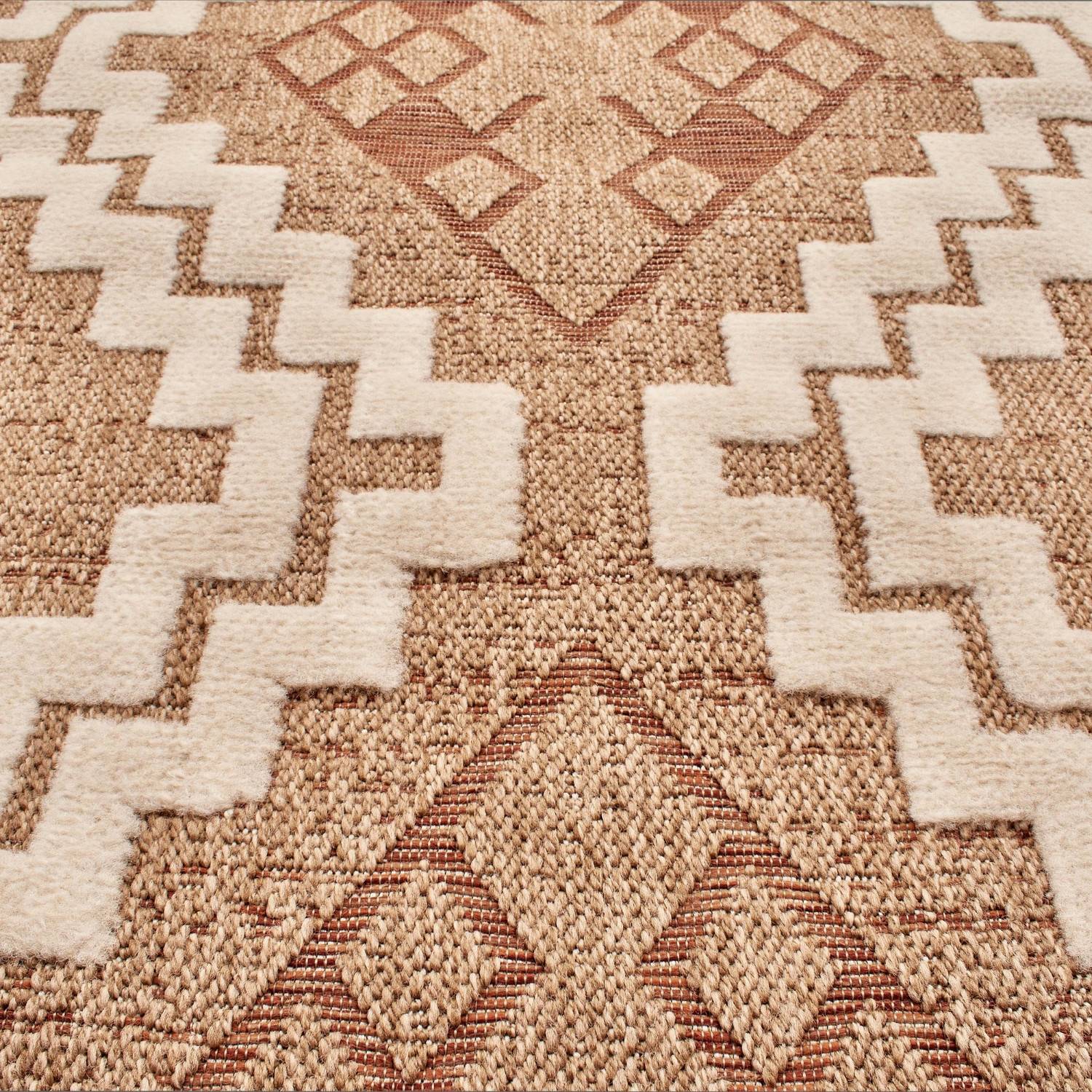 Autre - Tapis intérieur et extérieur en polypropylène marron 60x180cm - Image 2