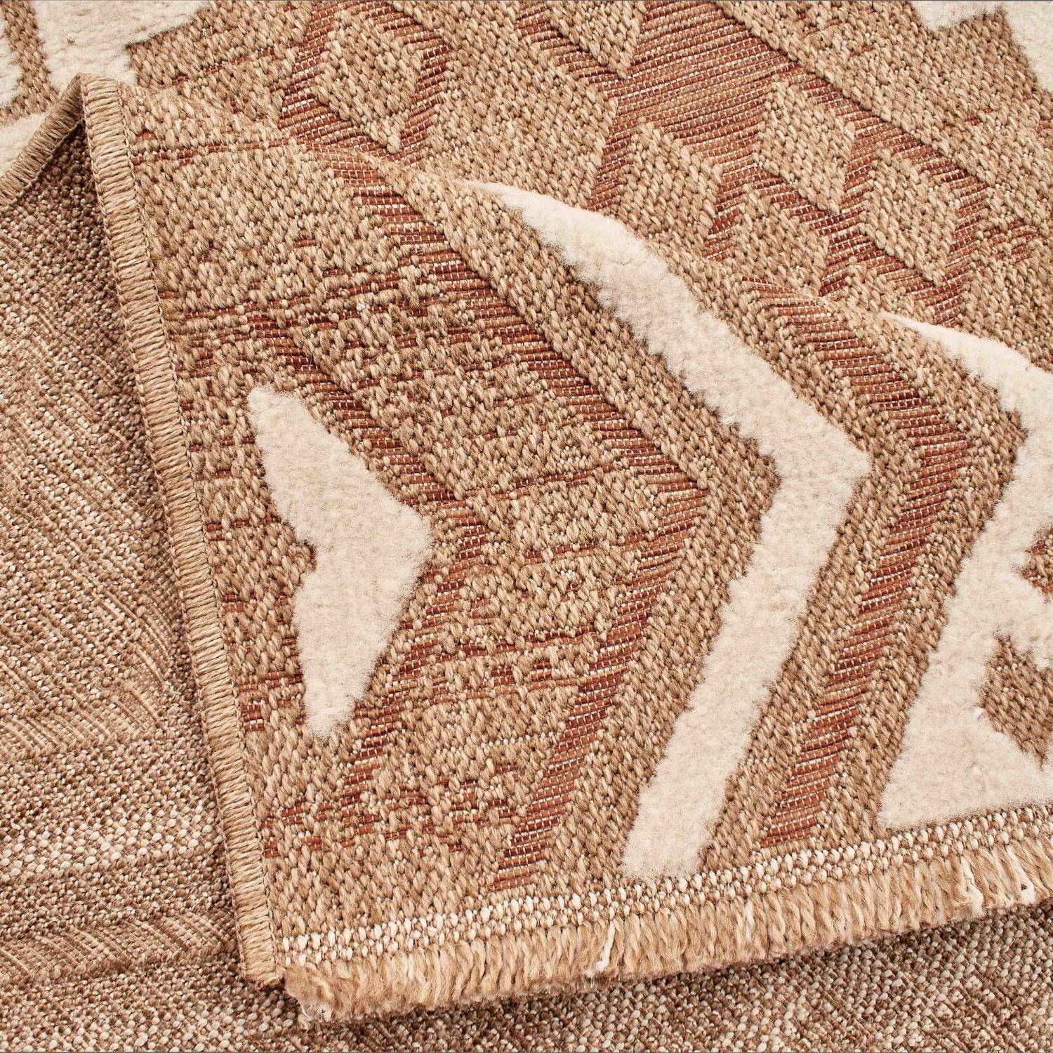 Autre - Tapis intérieur et extérieur en polypropylène marron 60x180cm - Image 5