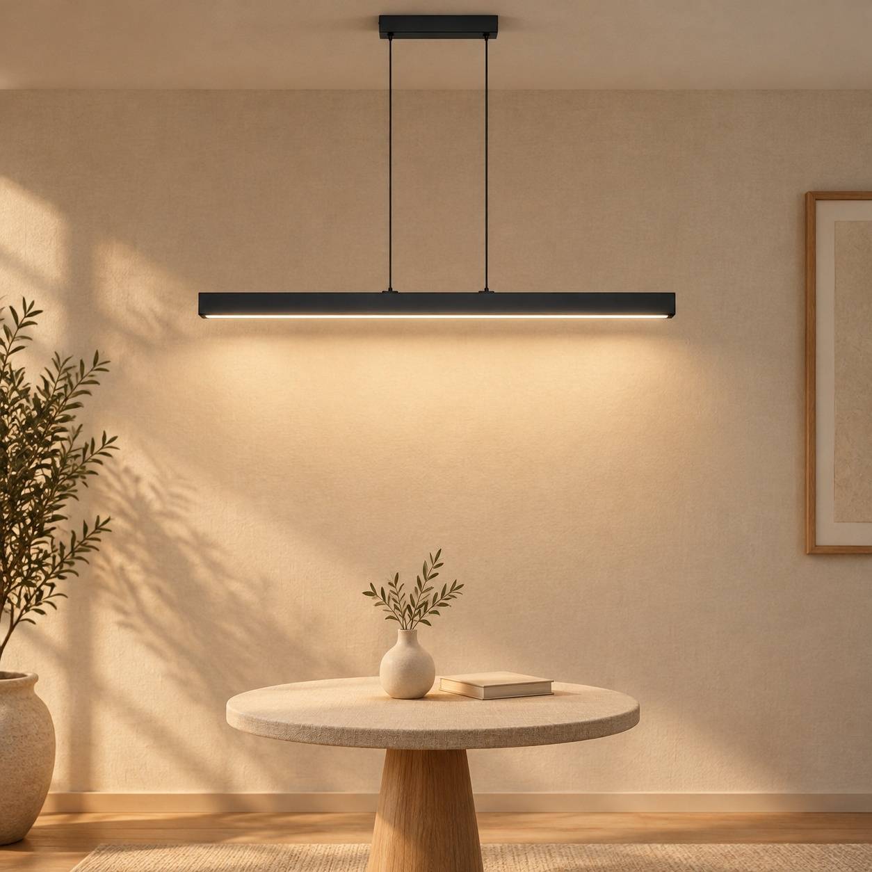 Suspension LED Dimmable Noire 100cm 36W Hauteur Reglable - Image 8