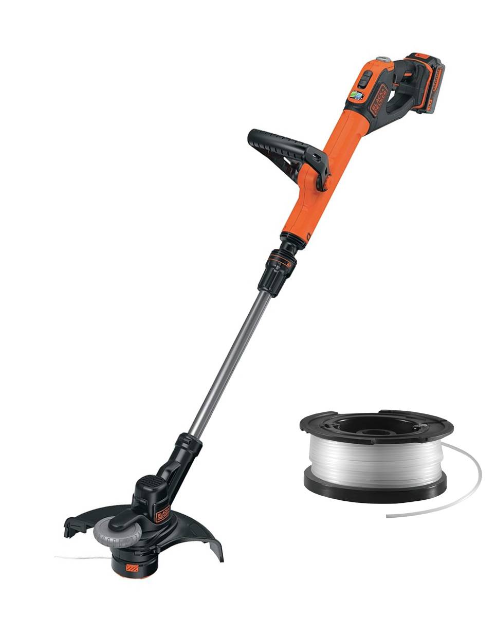 Black & Decker - Coupe bordure sans fil Eco-Turbo 28cm - BLACK+DECKER - avec 1 batterie 18V 4.0 Ah + chargeur + bobine de fil - STC1840EPC-QW - Image 1