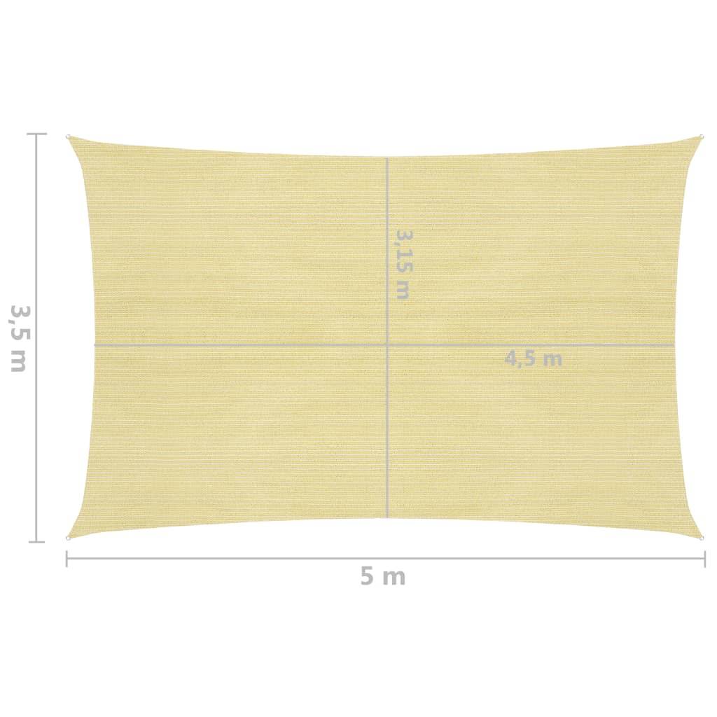 Helloshop26 - Voile toile d'ombrage parasol 160 g/m² PEHD 3,5 x 5 m beige - Image 6