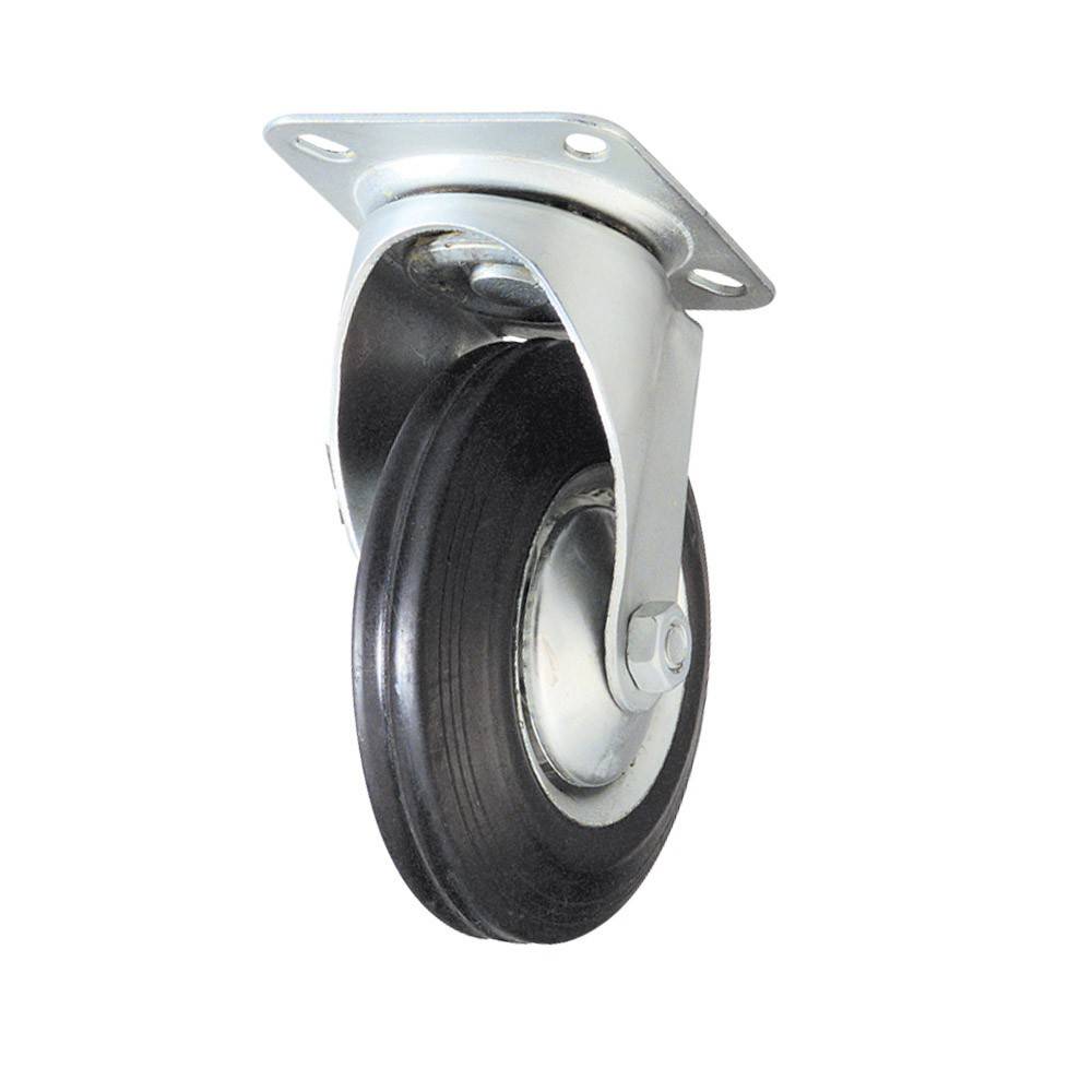 Sans Marque - Roulette pivotante sans frein 125 mm Gris