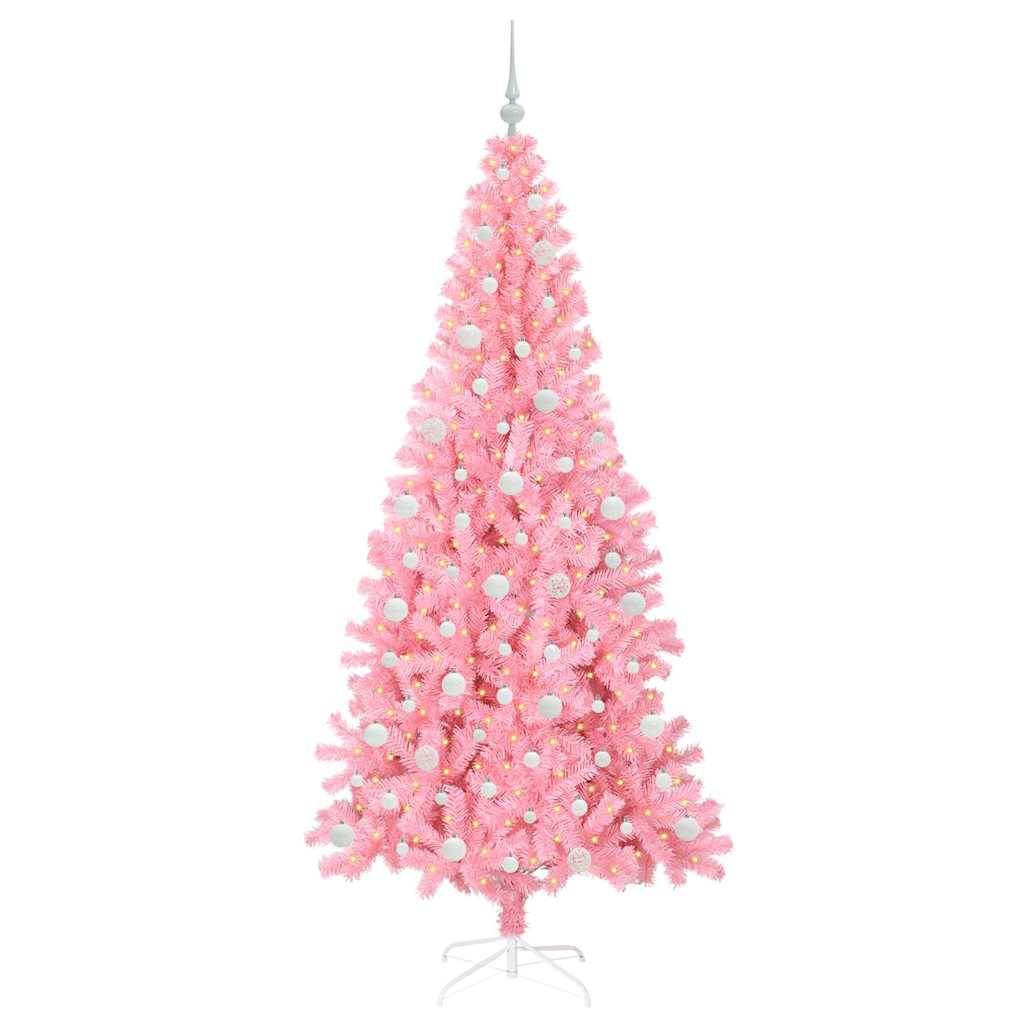 ComfortXL - Kit Sapin de Noël Rose 2.1m, Prêt à Décorer avec Lumières et 120 Accessoires – ComfortXL Outdoor Living - Image 3