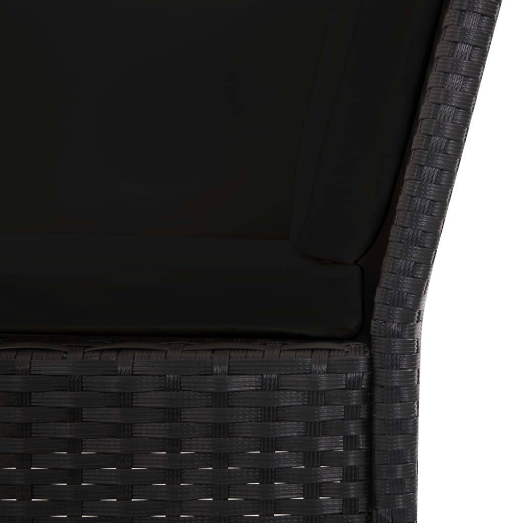 Vidaxl - Salon de jardin 6 pcs avec coussins résine tressée noir vidaXL 48937 - Image 6