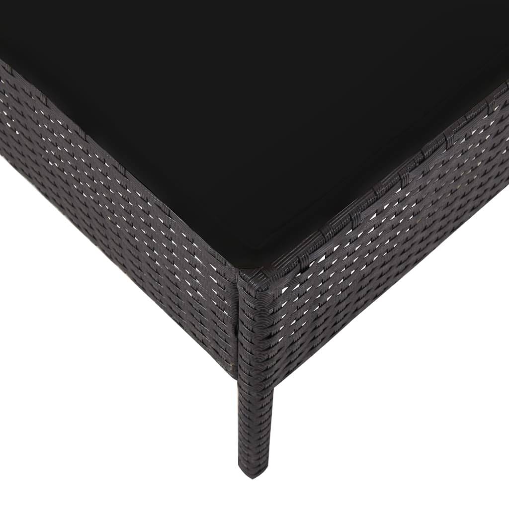 Vidaxl - Salon de jardin 6 pcs avec coussins résine tressée noir vidaXL 48937 - Image 4