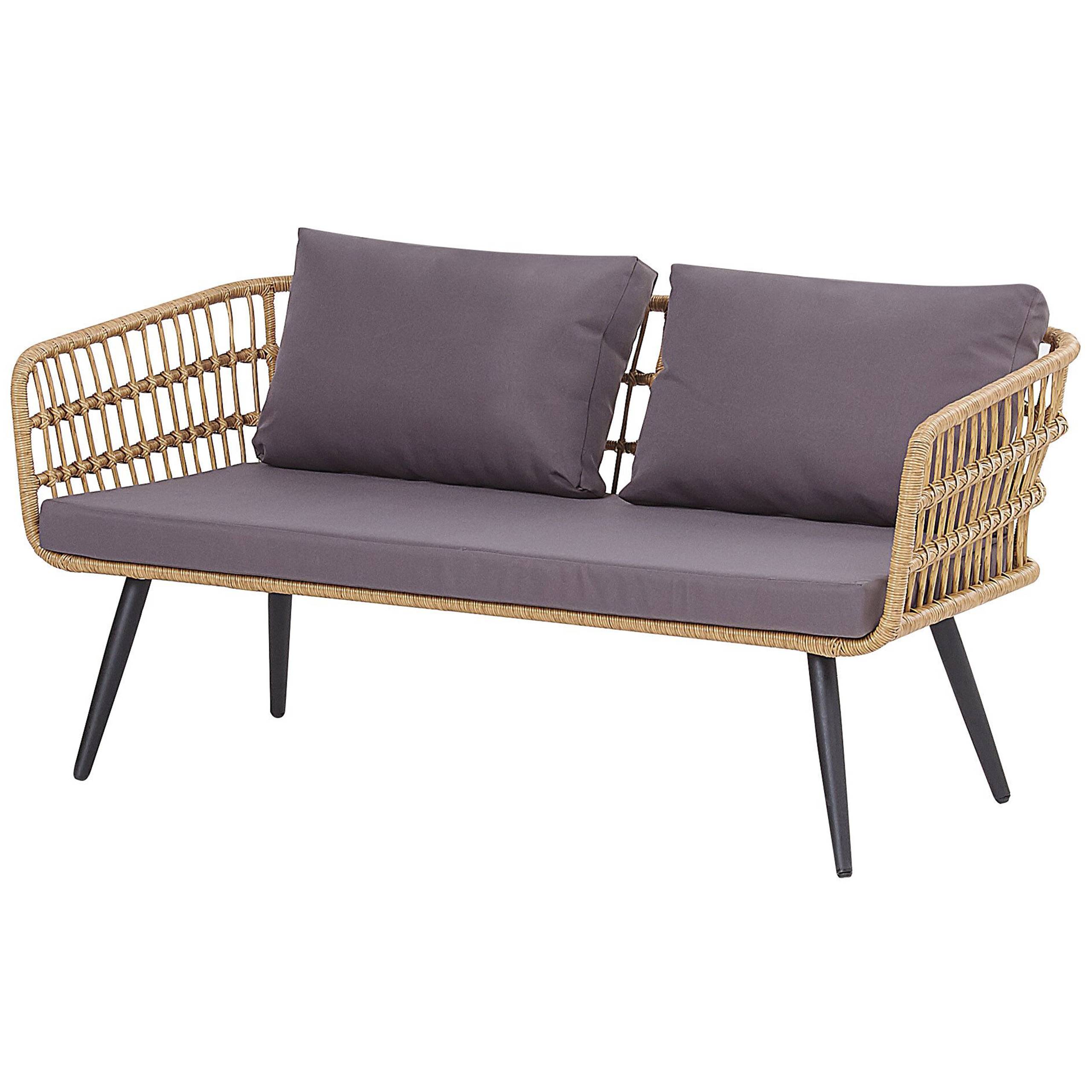 Beliani - Set de jardin, 4 Personnes Polyrotin Beige FOBELLO - Beliani - Image 5
