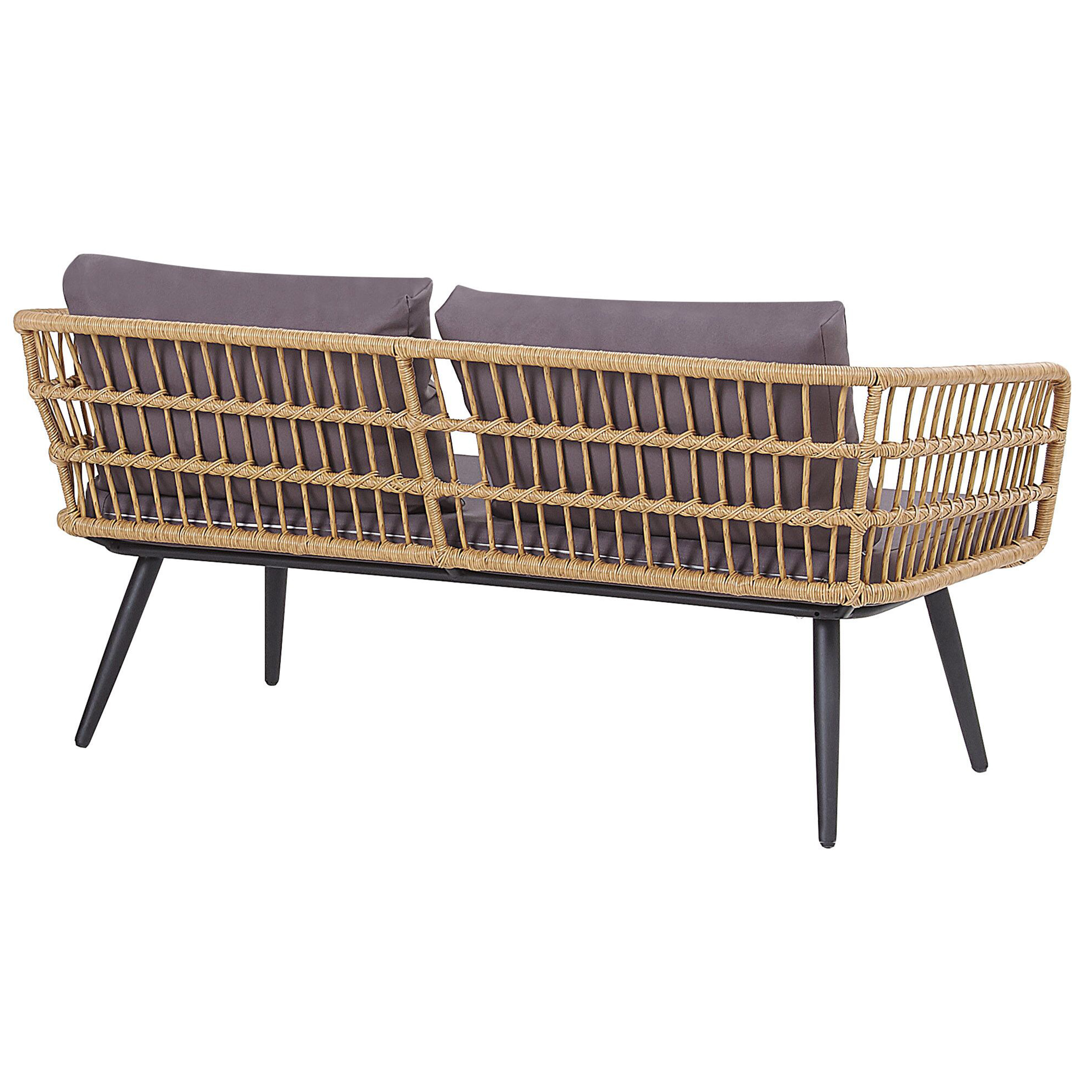 Beliani - Set de jardin, 4 Personnes Polyrotin Beige FOBELLO - Beliani - Image 6