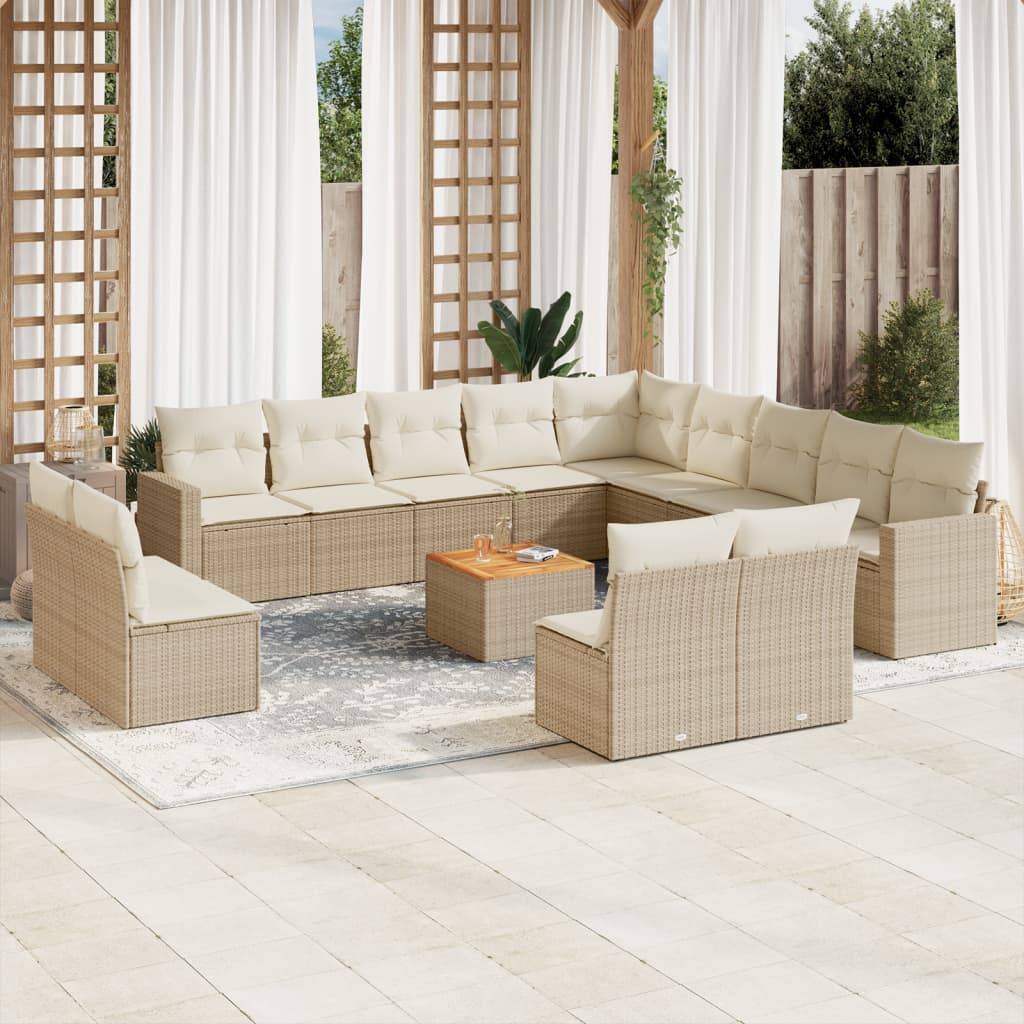 ComfortXL - Grand Salon de Jardin Poly Rotin 14 Pièces Modulable pour Terrasse et Patio Beige – ComfortXL Outdoor Living - Image 1