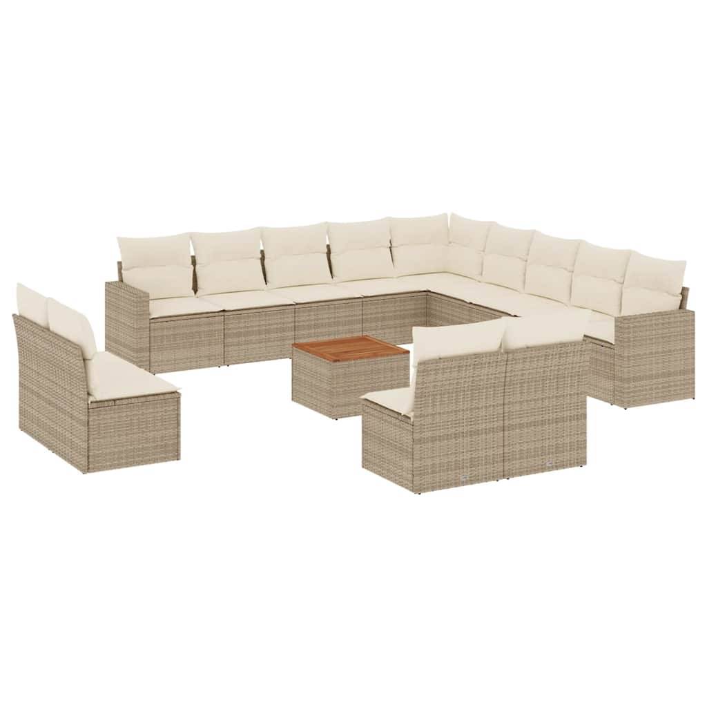 ComfortXL - Grand Salon de Jardin Poly Rotin 14 Pièces Modulable pour Terrasse et Patio Beige – ComfortXL Outdoor Living - Image 2