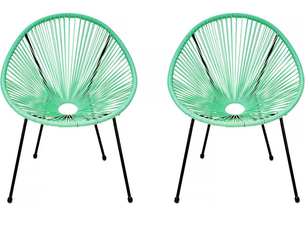 Lot De 2 Fauteuils De Jardin "ania" - Vert -habitat Et Jardin - Image 1