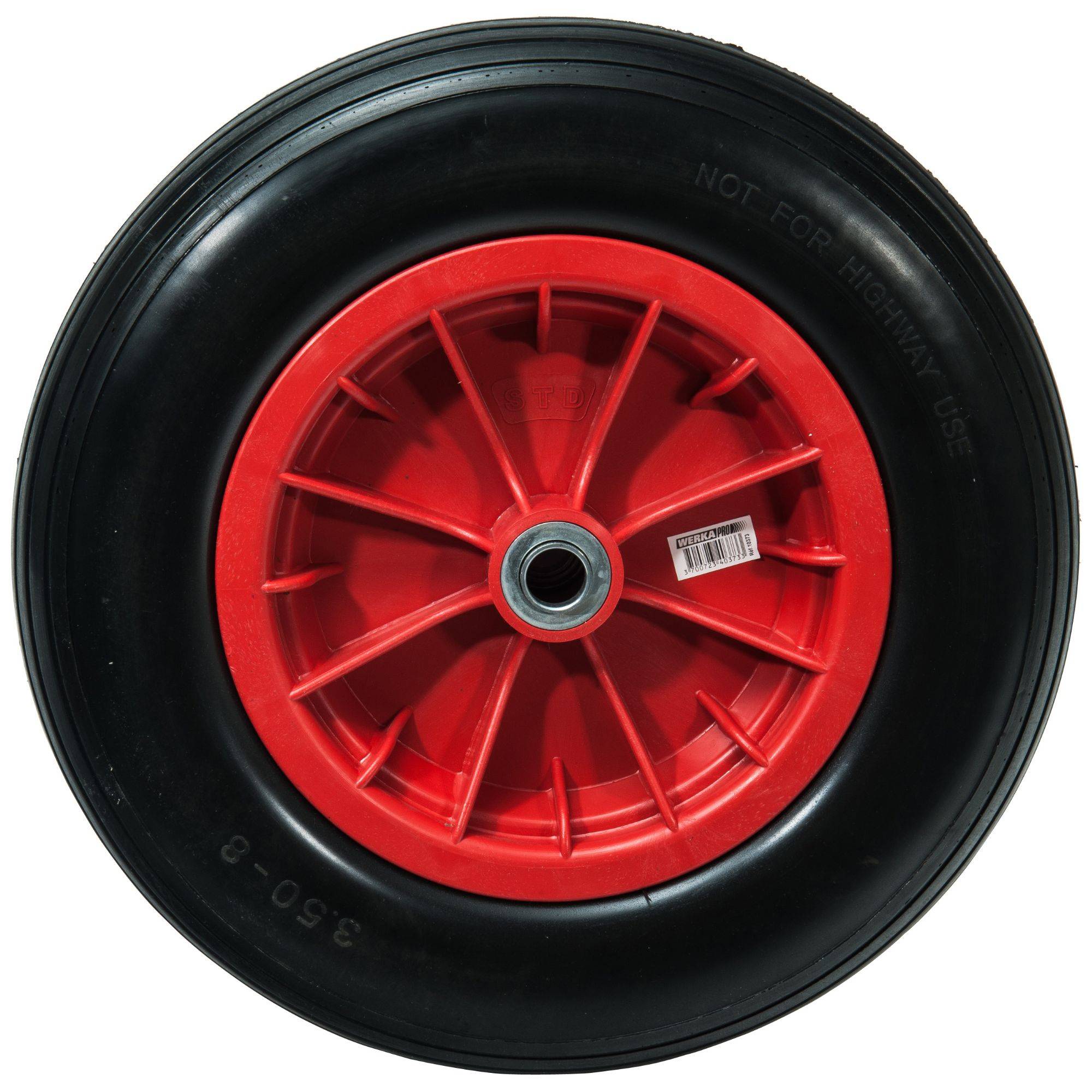 WERKA PRO - Roue increvable 14'' 360x85 mm axe central WERKAPRO - 1 pièce - Image 1