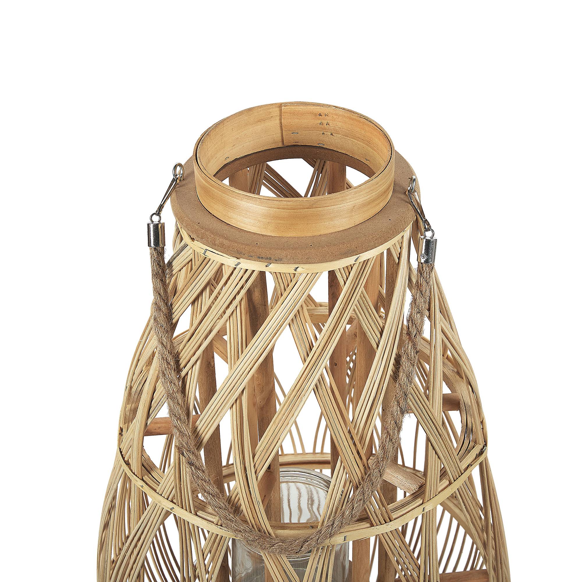 Beliani - Lanterne Bambou Naturel TONGA - 39x39x77- Beliani - Image 5