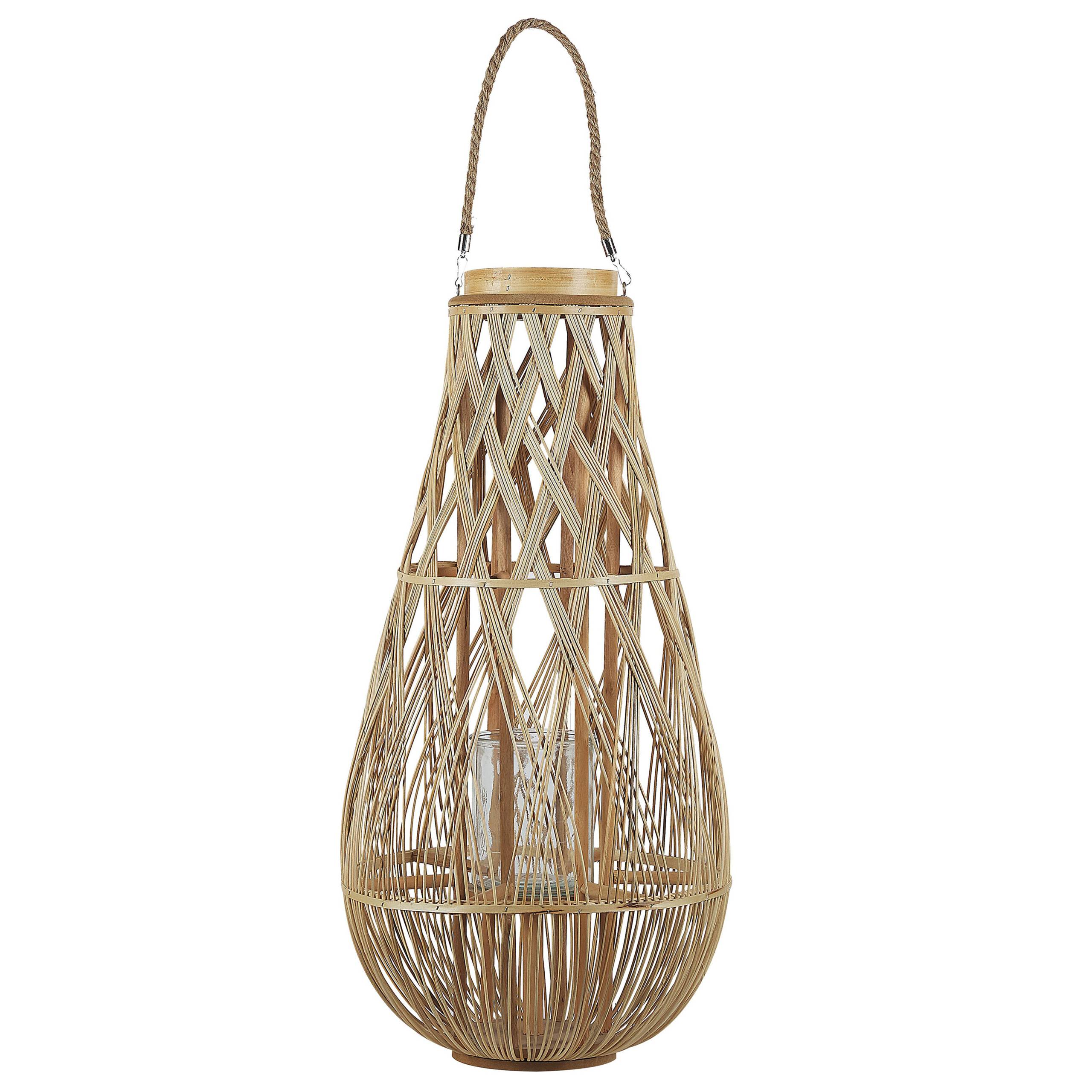 Beliani - Lanterne Bambou Naturel TONGA - 39x39x77- Beliani - Image 4