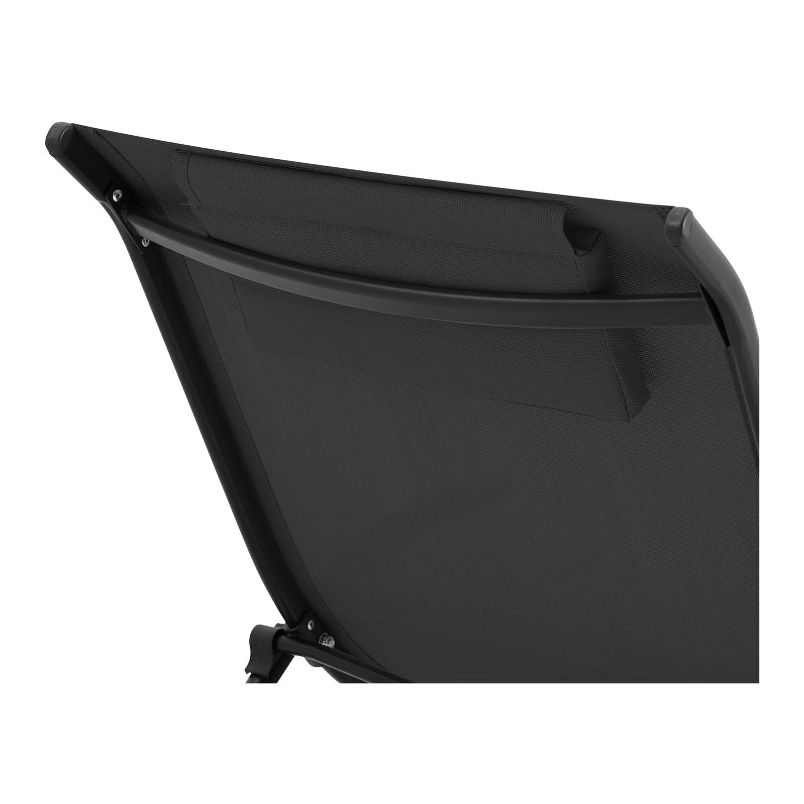 Helloshop26 - Bain de soleil ondulée structure en acier noir - Image 2
