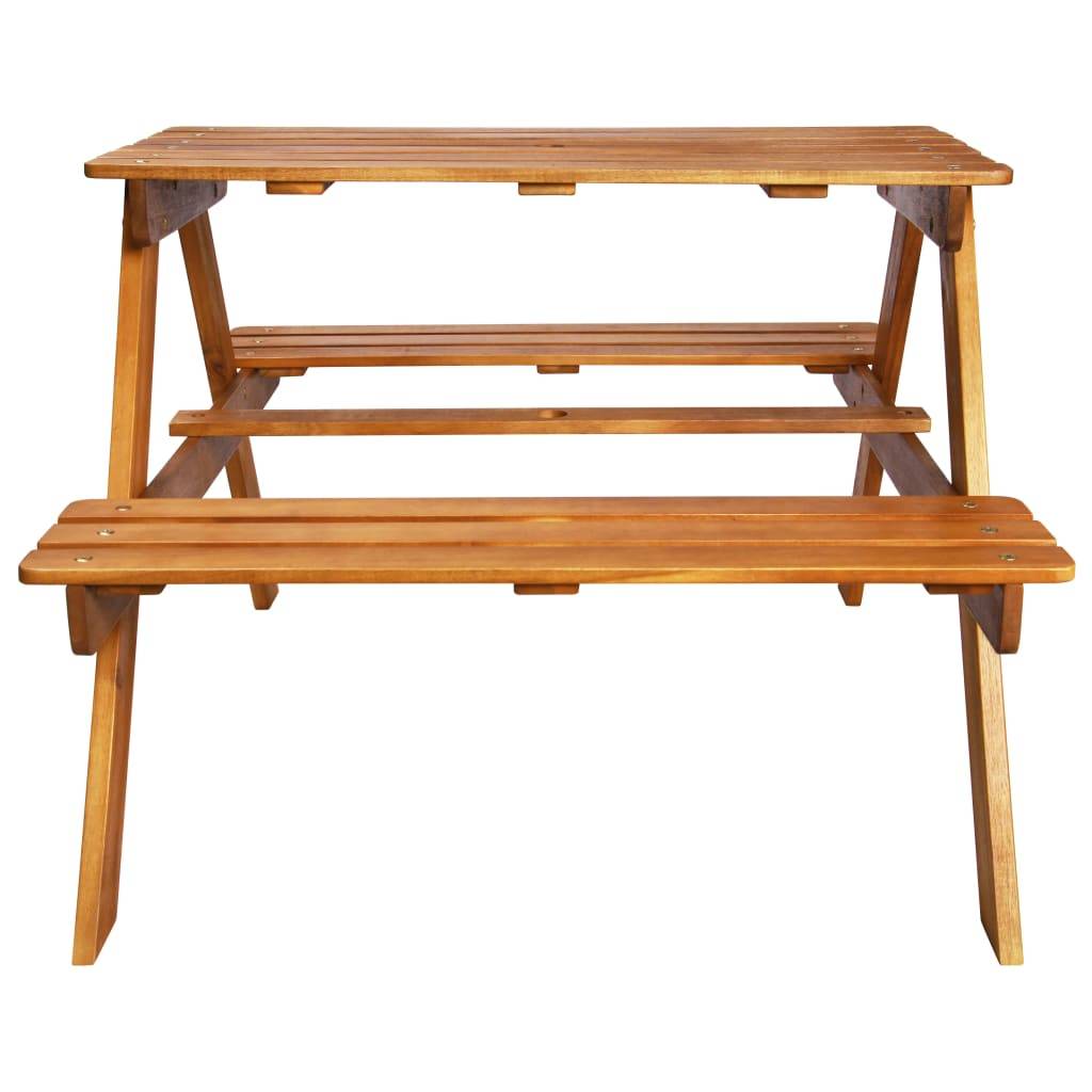 Vidaxl - Table à pique-nique et parasol enfants 79x90x60cm Acacia solide vidaXL 43990 - Image 7