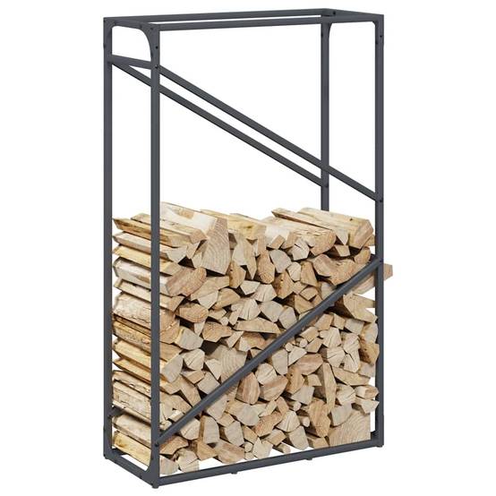 Porte-bûches vertical acier pour cheminée intérieur Anthracite 60x100 cm – ComfortXL Outdoor Living - Image 4