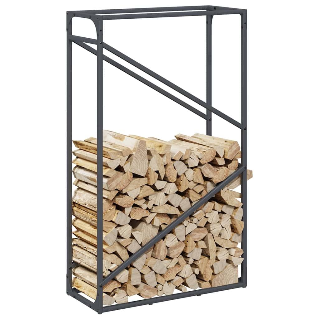 Porte-bûches vertical acier pour cheminée intérieur Anthracite 60x100 cm – ComfortXL Outdoor Living - Image 4