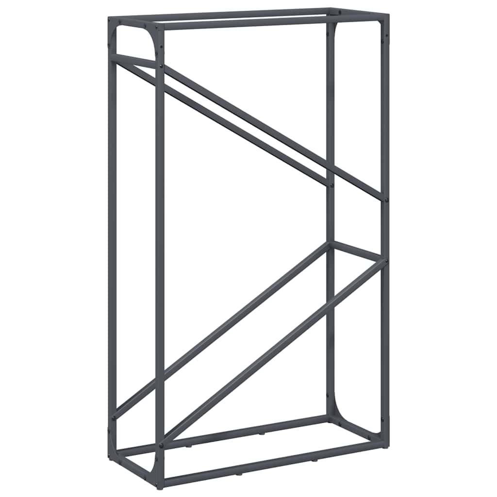 Porte-bûches vertical acier pour cheminée intérieur Anthracite 60x100 cm – ComfortXL Outdoor Living - Image 2