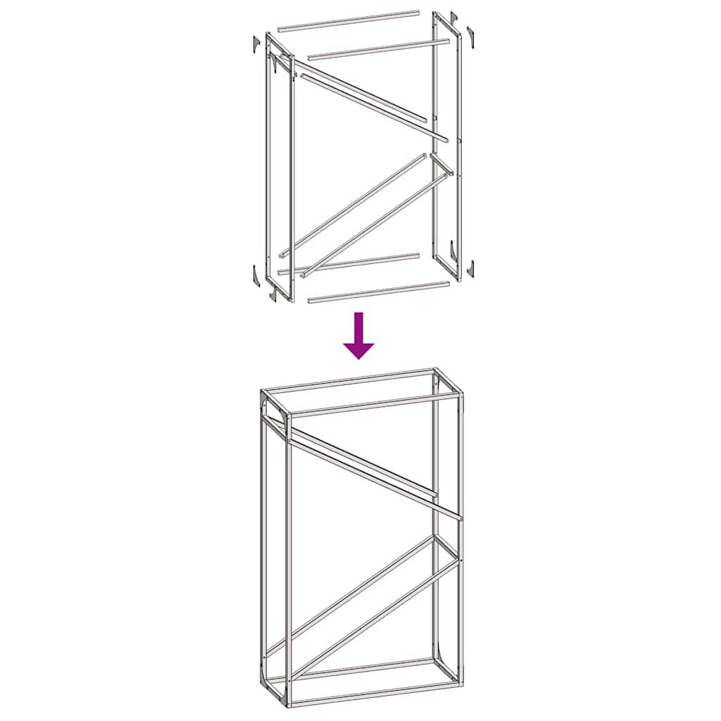 Porte-bûches vertical acier pour cheminée intérieur Anthracite 60x100 cm – ComfortXL Outdoor Living - Image 10