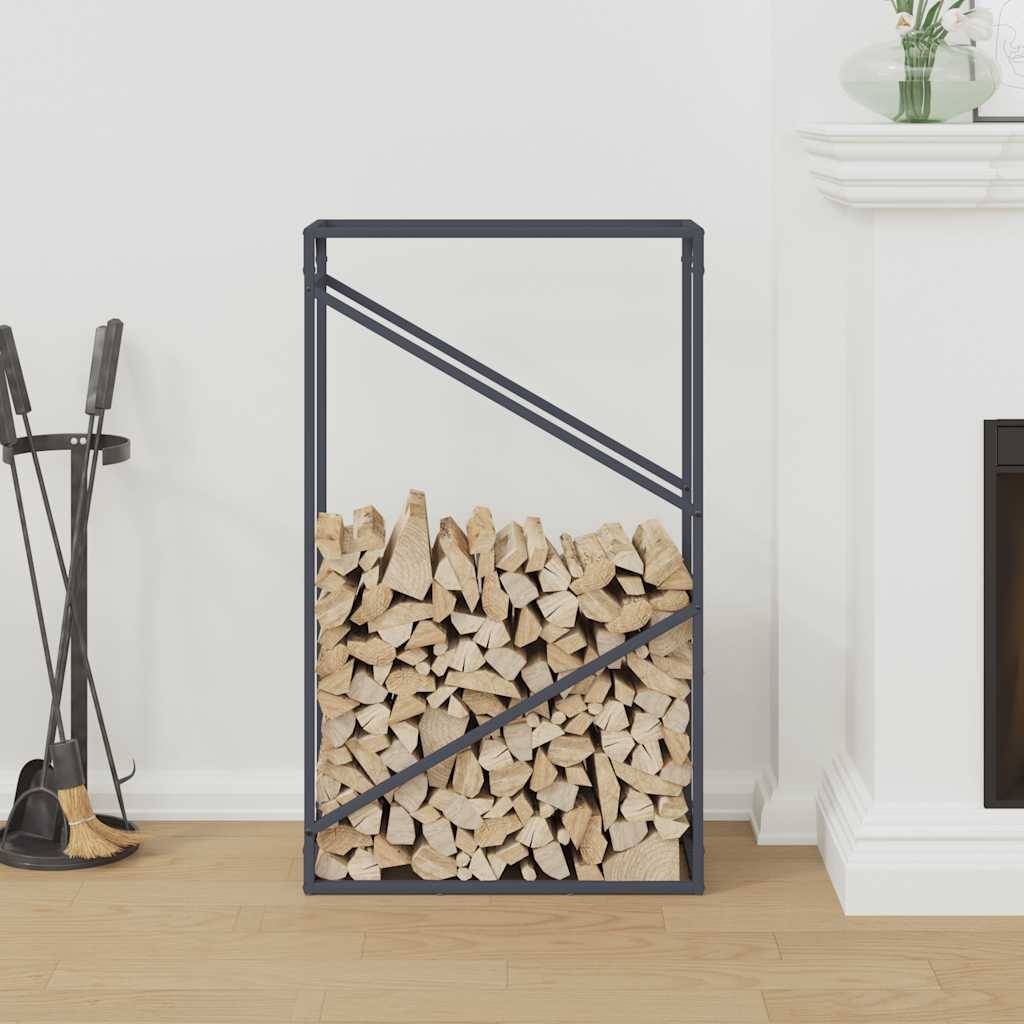 Porte-bûches vertical acier pour cheminée intérieur Anthracite 60x100 cm – ComfortXL Outdoor Living - Image 3