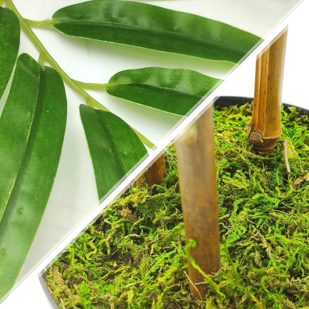 Sans Marque - Bambou artificiel réaliste 60 cm Vert - Image 3