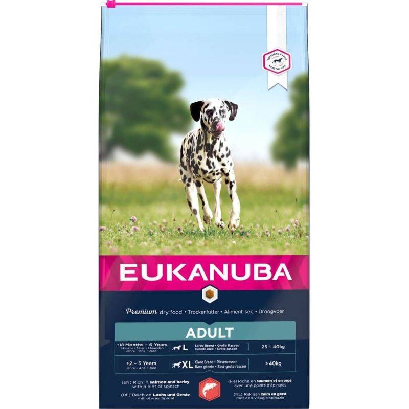 Eukanuba - CROQUETTES CHIEN ADULT SAUMON LARGE - EUKANUBA 12 kg - Image 1