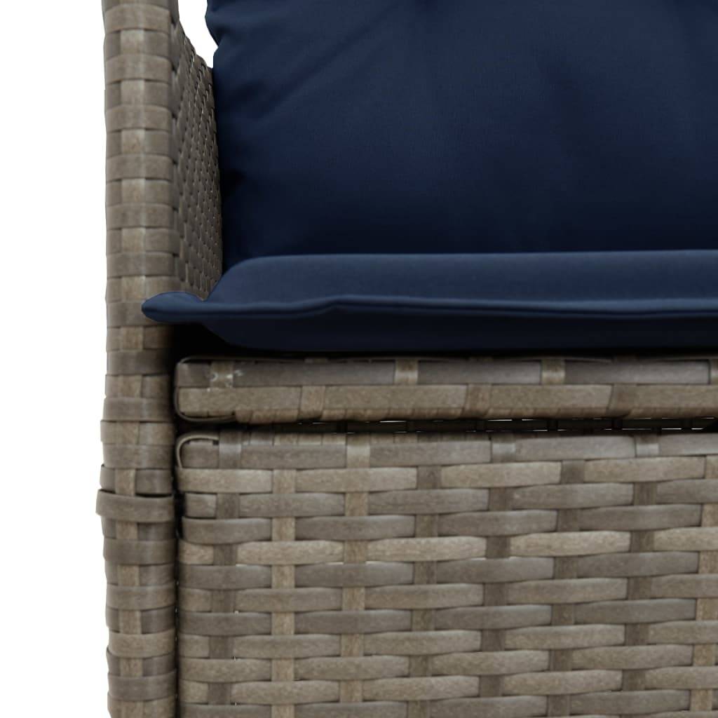 PANGIVO - Chaise de Jardin Inclinable Résine Tressée Grise 56 x 59 x 92 cm, Poids :10.3kg - PANGIVO - Image 8